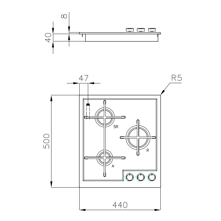 Cooker hob Veronika