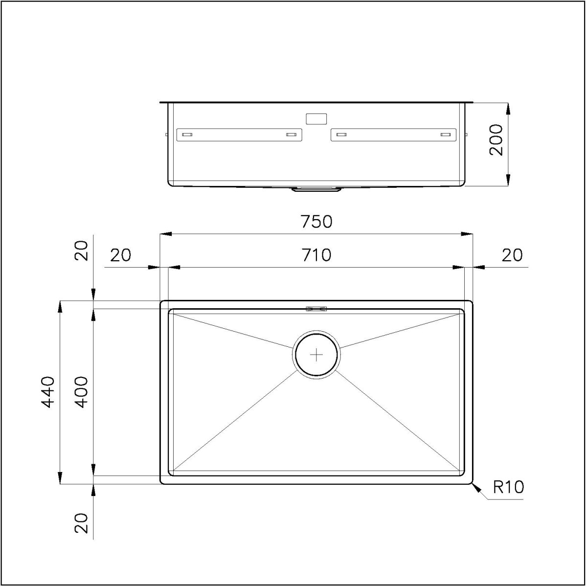 Sink Quadra R12 Brandy