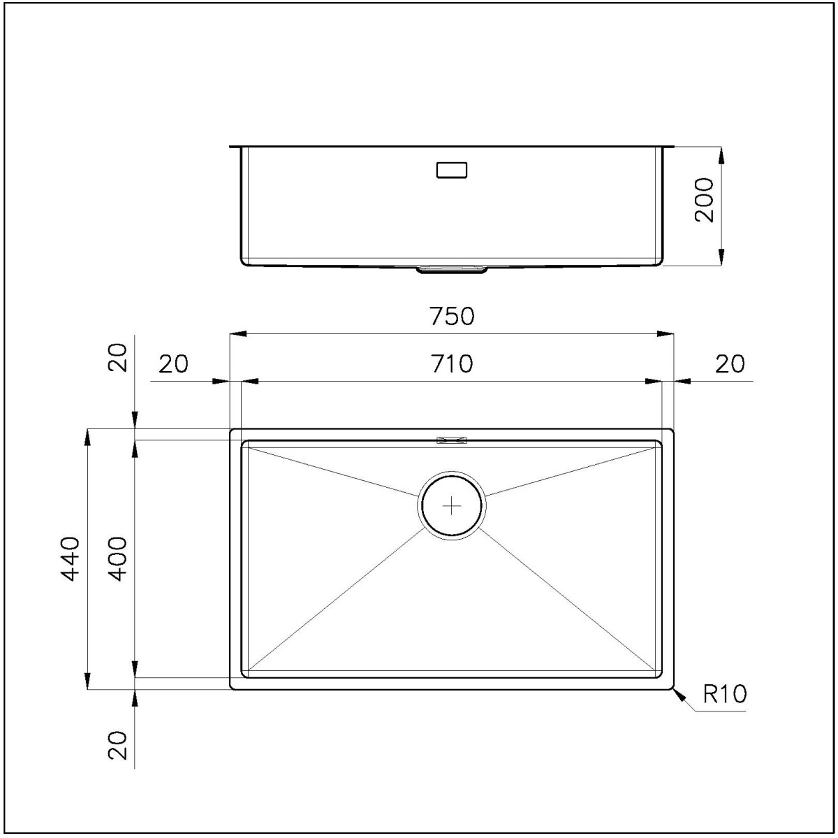 Sink Quadra R12 Brandy