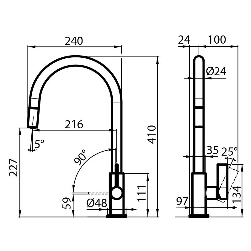 Mixer Tap Delta Plus