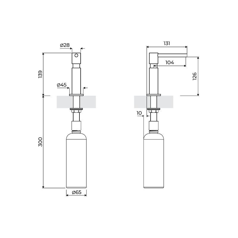 Dispenser Evo satin Gold