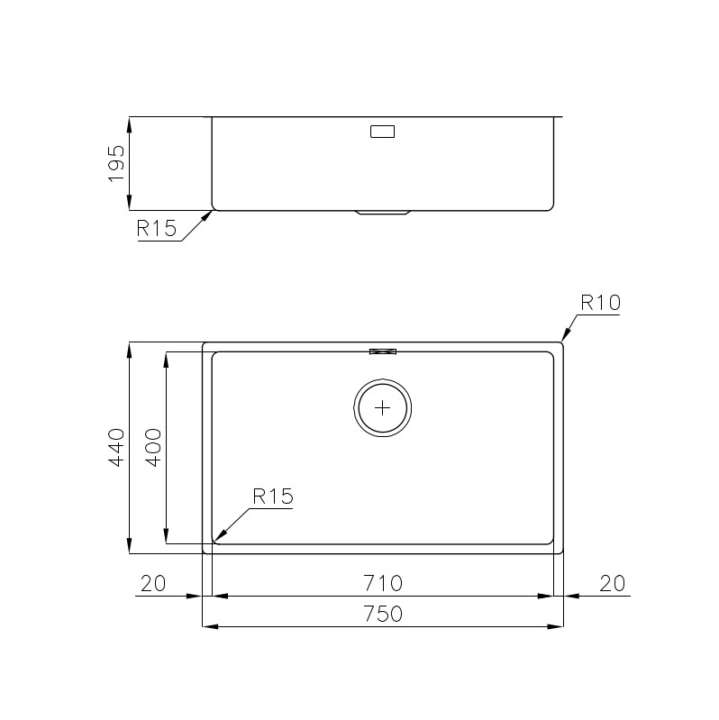 Sink bowl KE Filotop