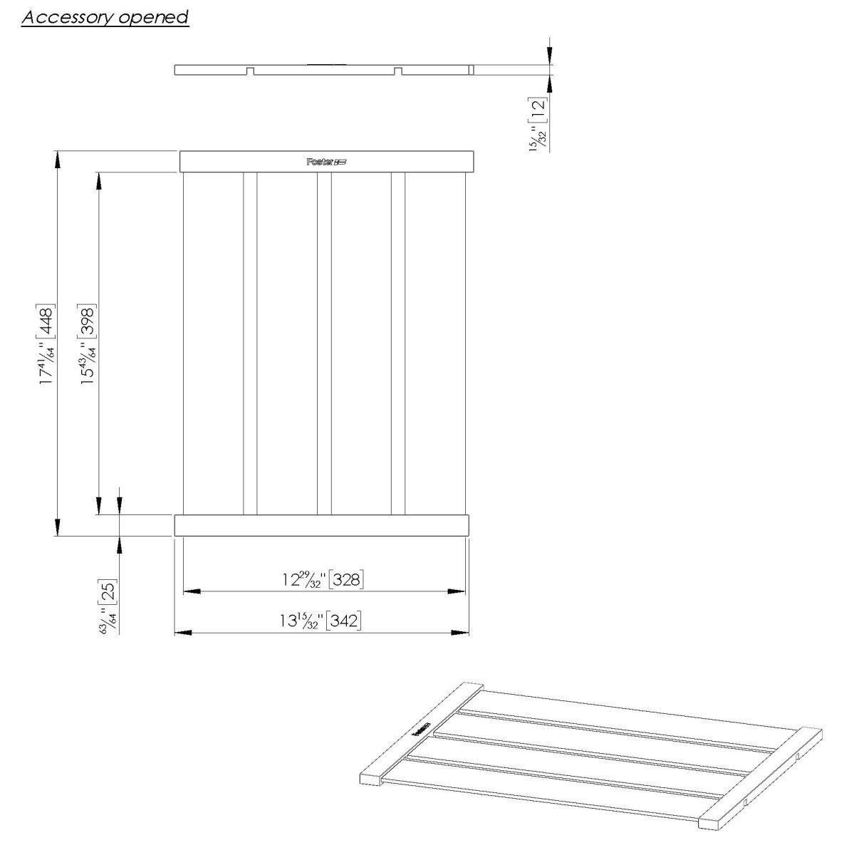 Foldable rack black
