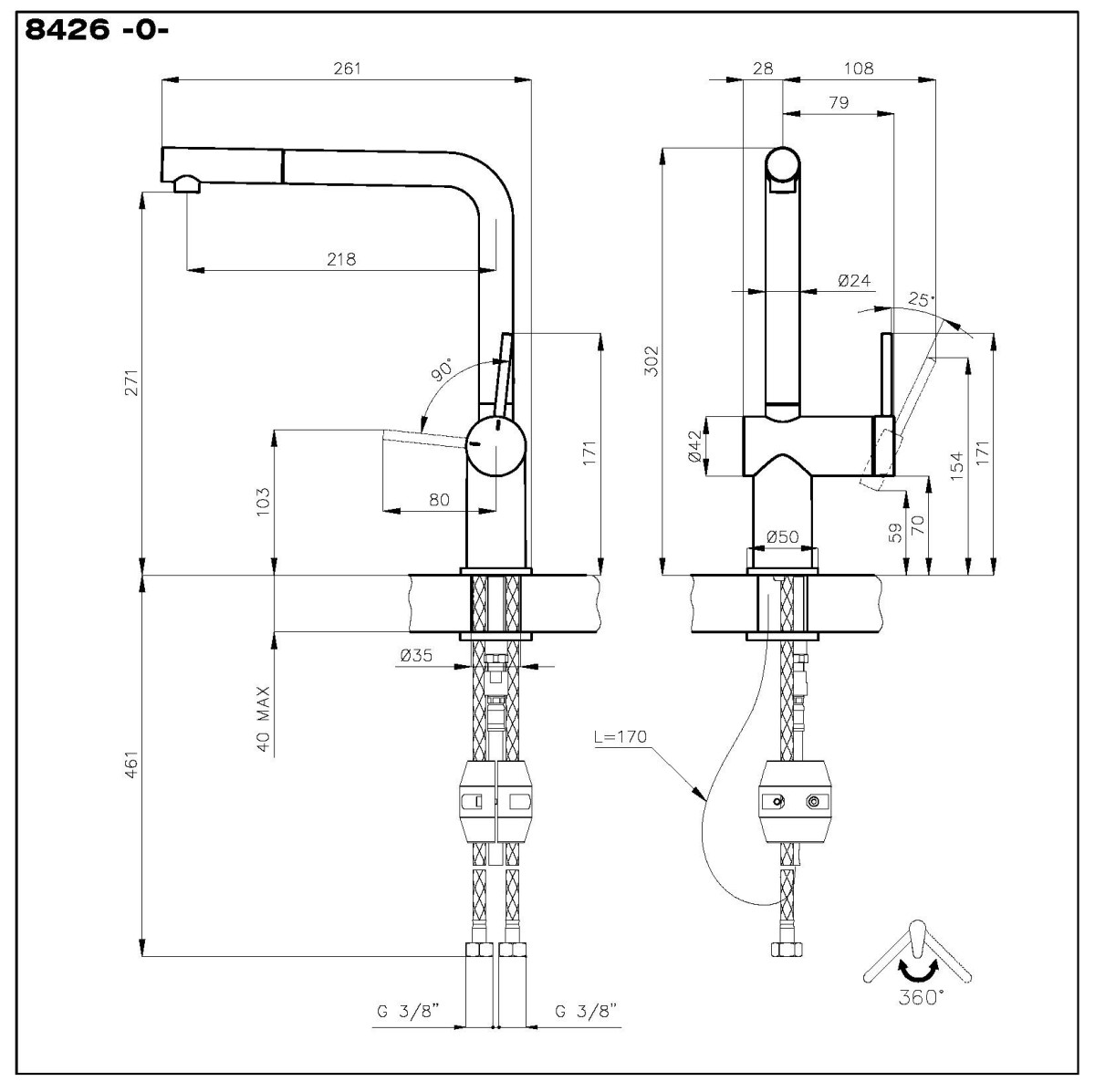 Mixer Tap Iota satinato