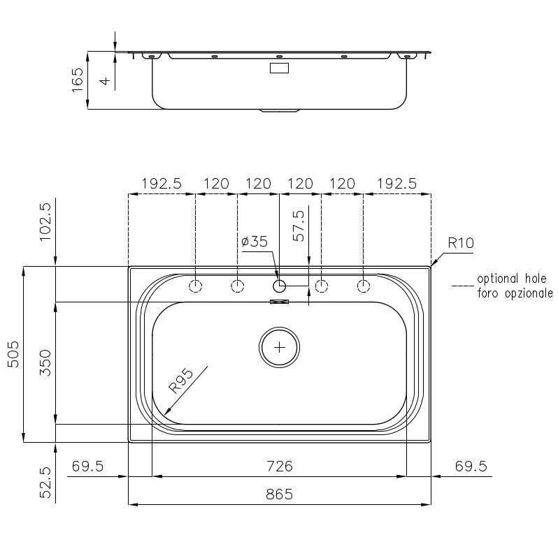 Single tank sink S1000