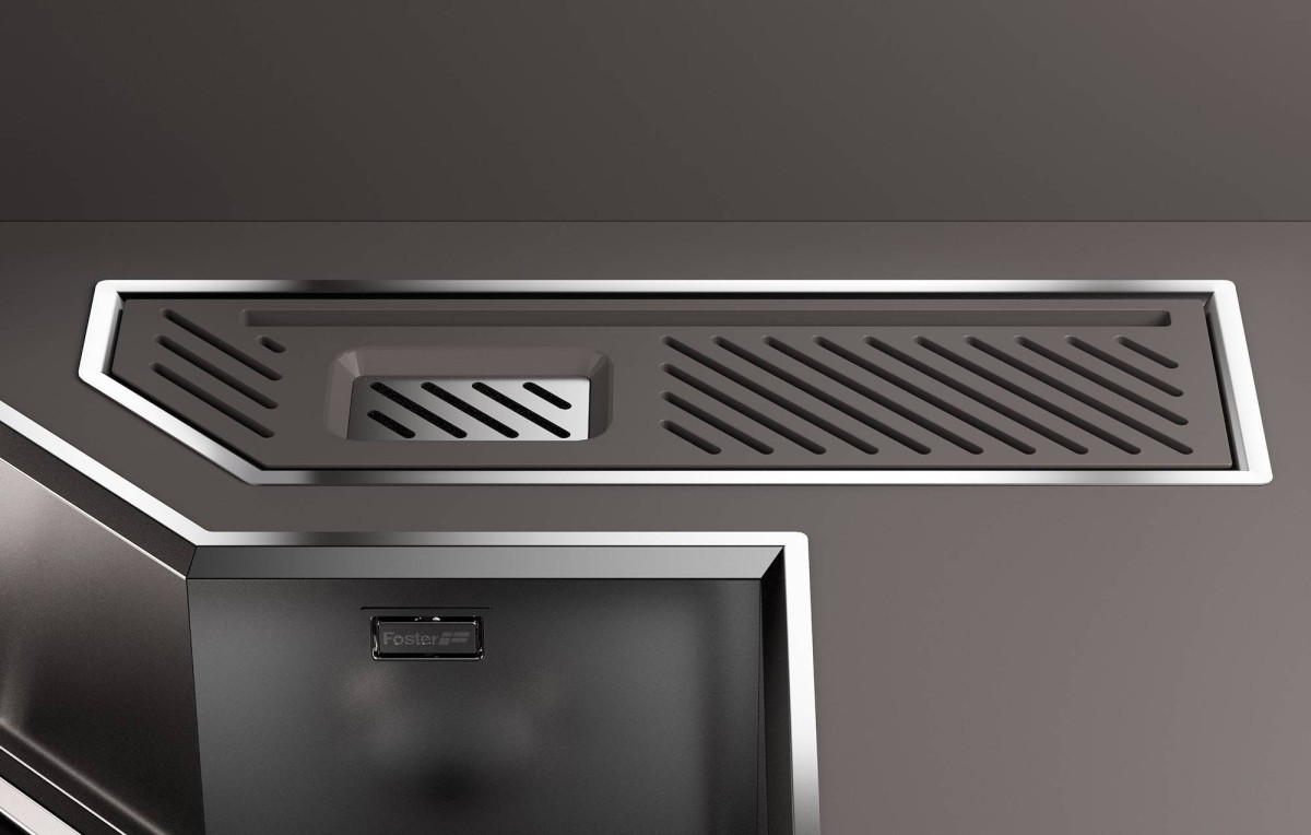 Diade equipped troughs Gun Metal Fumè