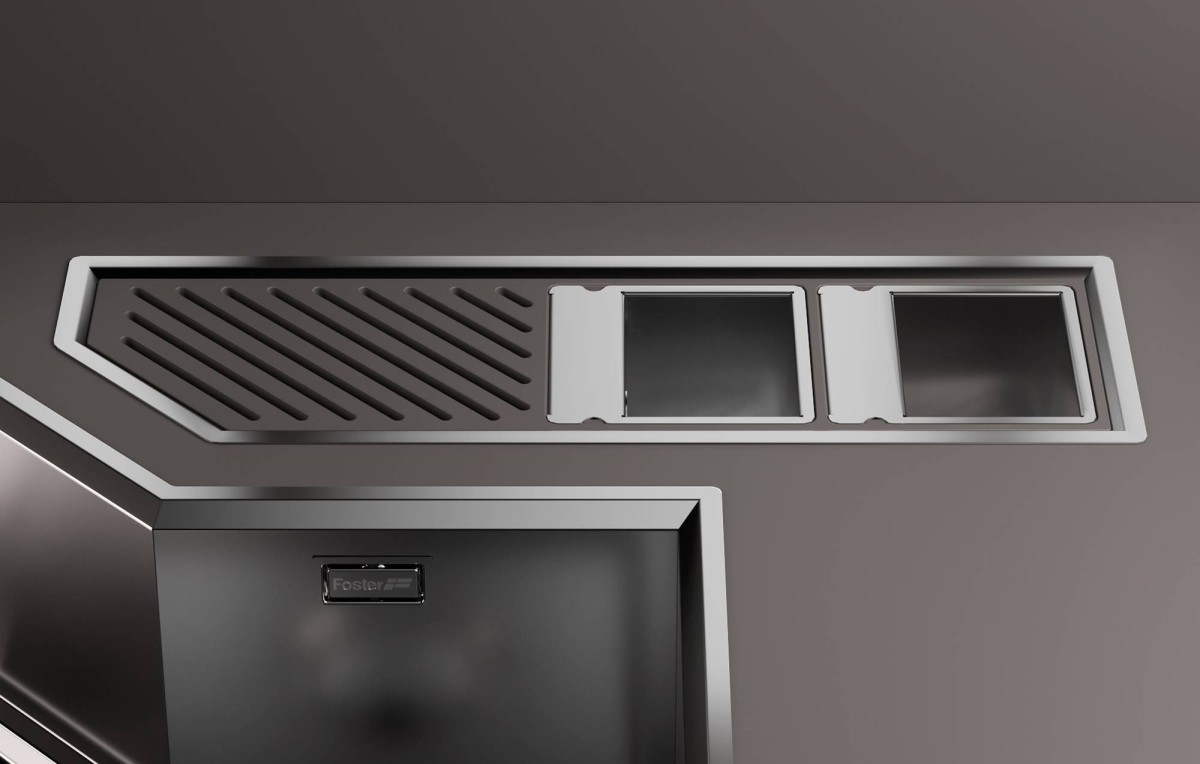 Diade equipped troughs Gun Metal Fumè