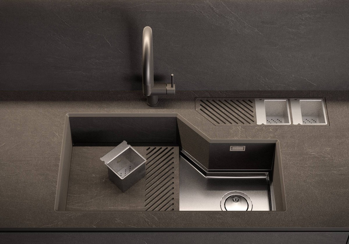 Black multifunction chopping board
