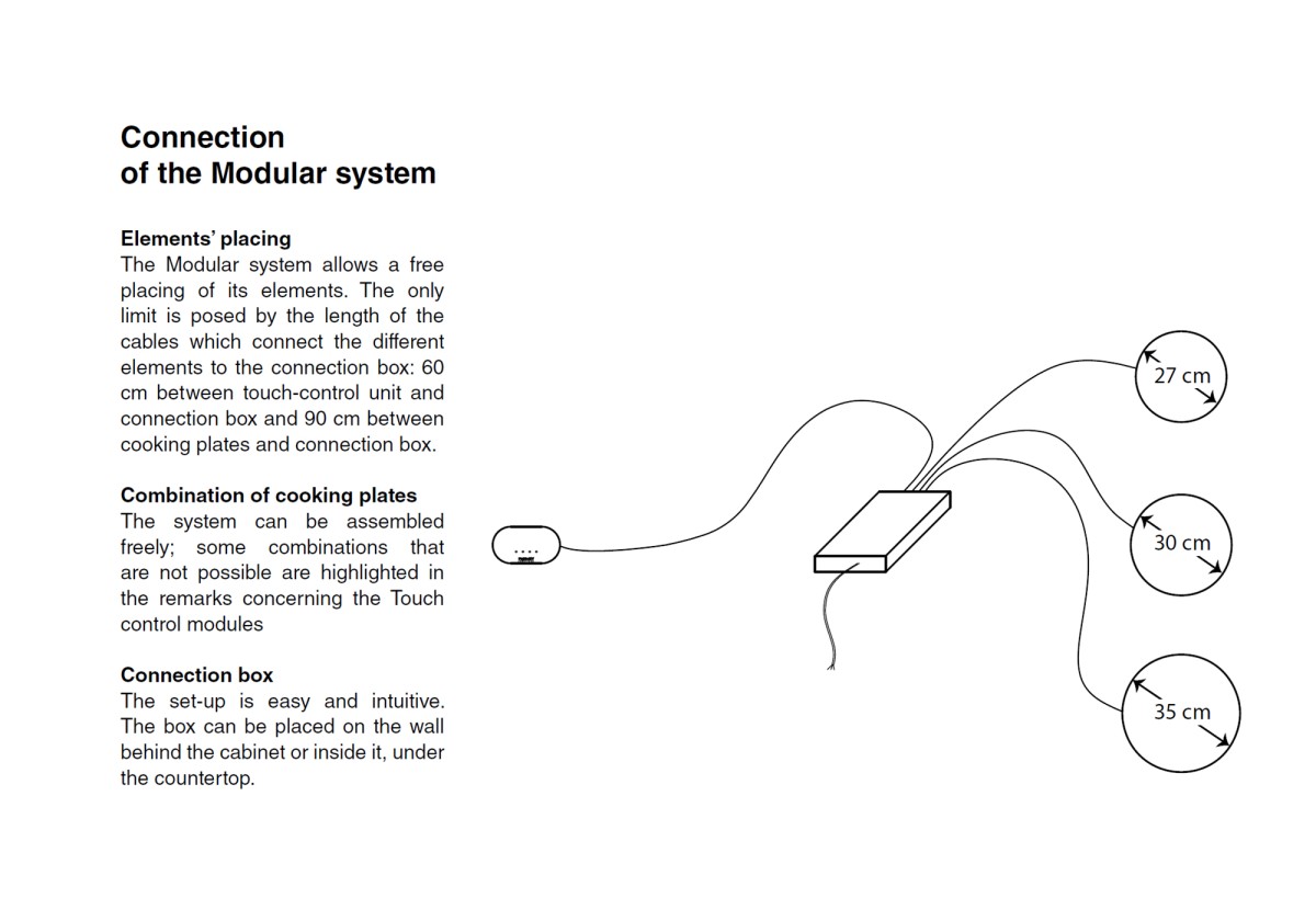Cooker hob Touch Control Modular Quadra